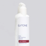 Glytone Acne Self Foaming Cleanser for acne-prone skin, removes excess oil and unclogs pores.